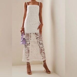 Alexis Bronze Lace Midi Dress Size L